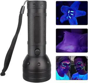 Quality UV Light 51LED 395NM LED UV Blacklight Detector Flashlight Torch Light Lamp Safety UV Detection Flash Light