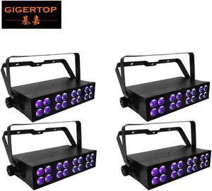 Shipping 4PCS/Lot 16x3W Ultraviolet Black Light 50W UV LED Effect Bar Light DMX512 Control 5CH LED UV Stage Light 110V-240V
