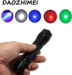 1000 lumen Hunting LED Flashlight 501B Green Red White Blue UV light LED Tactical Flashlight