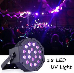 18W UV 18 LED Stage Lighting Effect Lights with DMX 512 Ultraviolet Disco Party Projector Light for Party Wedding KTV Club