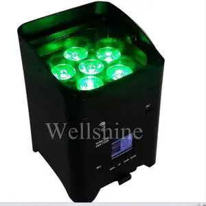 package black 6pcs 18w rgbwa uv wireless battery led par stage light