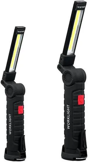 Built-in battery Set Multi function folding work light COB LED Flashlight Camping lights Torch Flashlight USB Rechargeable