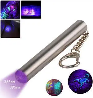 Mini Pocket 365nm 395nm UV Flashlight Key Ring UV Light Torch Mini Keychain Ultraviolet Lantern For Money Detector
