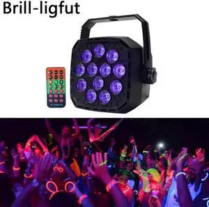 36W Auto Sound Active DMX512 Master-slave UV LED Stage Light Disco Ball Light LED DJ Equipments Ultraviolet Led Stage Par Light