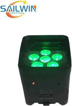MOBILE 6x18W 6IN1 RGBAW UV Battery Powered wireless UPLIGHT stage led par light