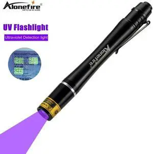 SV350 Pen Flashlight 395nm UV Lighting Mini Currency Detector Money Passports Inspection UV LED Ultra Violet Torch