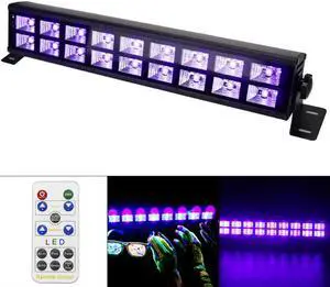 Row 18 LED 54W UV Violet Black Lights with Voice Control/Self - propelled/DMX 512 for Christmas Party / Wall Washer / Bar