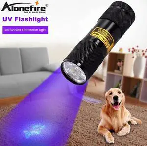 395nm 9 Led Ultra violet light Cat Dog Pet urine Money Hotel Scorpion Travel UV Detector Lamp flashlight AAA battery