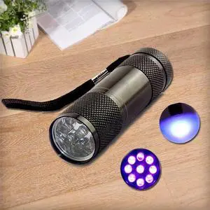 Flashlight 9 LED Bulbs Protable Purple Linternas Power Flash Torch Light Mini Ultra Violet Ultraviolet For Money Checking Flashlight 9 LED Bulbs Protable Purple Linternas Power Flash Torch Light Mini Ultra Violet Ultraviolet For Money Checking