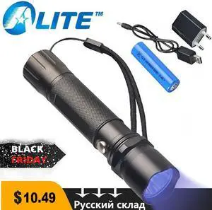 Powerful 5w Ultraviolet Light Torch USB RECHARGEABLE Lanterna 365NM 395NM Led Anti-fake Money Detect 365nm UV Flashlight
