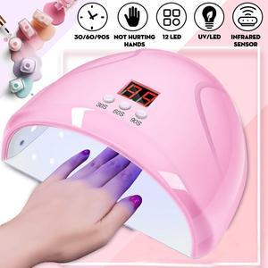 LED Lamp for Nails Dryer 12pcs LEDs For Manicure Gel Nail Dryer  Infrared Sensor Drying Nail Polish Lamp Manicure Tools