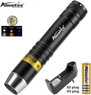 SV370 Ultraviolet 365nm UV White Yellow 3 LEDs Light Source Flashlight lamp for Jade Jewelry Identification
