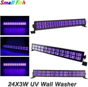 24 LEDS 3W LED Wall Washer Lights DMX UV Stage Lights Bar Black Party Club Disco Light For Christmas Indoor Stage Effect Lights