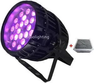 12pcs + Flight Case Outdoor Zoom Led Par Can Light 24x18w 6in1 RGBWA UV Zoom Par Led Waterproof 5pin IP65 Led Par 64 Dmx Light