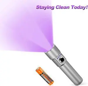 F Rechargeable UV Portable UV-C Led Black Light Flashlight, Handheld Short Wave Black Light, Waterproof, Power Bank In One