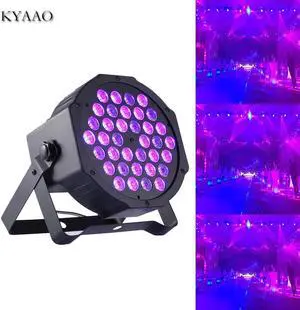 36W UV par light 90-240V dj club colored stage lighting sound control Christmas decoration background lights disco wedding p