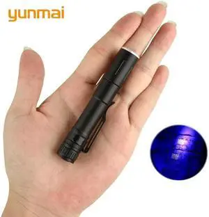 LED UV Flashlight 7W 1000LM Waterproof Torch LED Zoomable Lanterna AAA Battery Led For money detector or night fishing s6