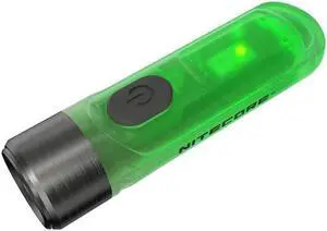 TIKI GITD MINI LED Flashlight 300 Lumens + UV Light USB Rechargeable Keychain Flashlight  Glow-in-the-dark Version
