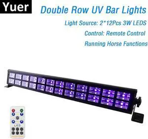 24 LEDs Disco UV Bar Lights Party Dj Lamp UV Color LED Wall Washer Lights For Christmas Laser Projector Stage Wall Washer Lights
