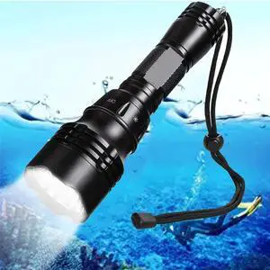 1000LM Professional Scuba Diving Flashlight 18650 Powerful XML T6/L2/UV 10W LED Diving Light Lamp Underwater 100 meters