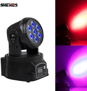 2/4pcs 7x18W RGBWA+UV 6in1LED Wash Moving Head Light For DJ Disco Party Bar Wedding Ballroom  Stage Lighting Fast Shipping