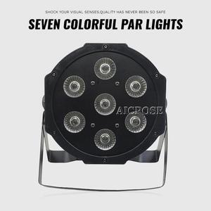 Par Lights 7x18W RGBWA UV 6in1 Flat Par  Disco Lights UV Par Party Wedding Shows Stage Light