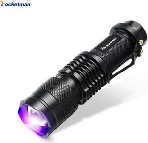 2018 NEW  LED UV Flashlight SK68 Purple Violet Light UV 395nm torch Lamp