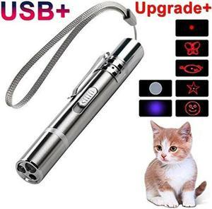 Laser Pet Cat Toy 5MW Red Dot Laser Light Toy Creative Laser Sight Pointer Laser Pen Interactive Toy LED USB UV Flashlight