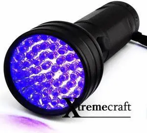 51 UV LED Scorpion Detector Hunter Finder Ultra Violet Blacklight Flashlight Torch Light Lamp AA 395nm 5W