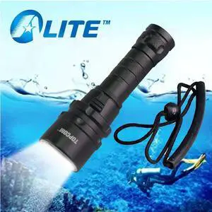 10W 2000lm CREE XML-T6 LED Diving Flashlight Red UV Yellow Torch Professional Diving LightsDiver diving depth 80 meters