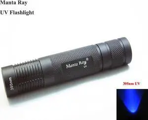 Ray 395nm UV LED Flashlight Small Straight Tube UV Flashlight (1x18650)