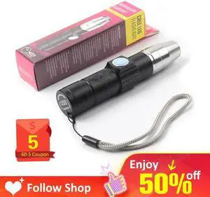 Flashlight UV Flashlight 365nm Ultraviolet Flashlight UV Lamp Torch LED USB Lantern Color Lamp Ultraviolet Detector