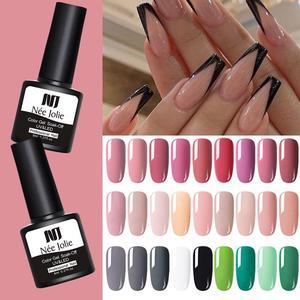 8ml Gel Nail Polish Varnishes Solid Color Semi Permanent Base Top Need UV LED Lamp Manicures Paint Nails Gel Polish