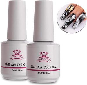 Nail Art Foil Glue Gel for Foil Stickers Nail Transfer Tips Manicure Art DIY 15ML  UV LED Lamp Required Soak Off