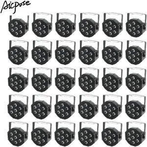 30Pcs/lots 7x18w 6in1 RGBWA UV Par Led Light 7*18w Plastic Par Light Wall Washer Staining Light Stage Wedding DJ Disco Lighting
