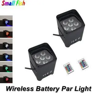 DMX Battery Power RGBWY UV 6IN1 LED Par Can Light With Wifi & Remote For Wedding Uplight Dj Laser Lights Led Par Light