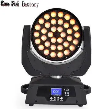 Inno Color Beam 36x18W RGBWA +UV LED Moving Head Wash With 15-45 Degree Zoom And color wash effect for stage