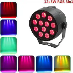 Light 12LED RGB 3IN1 12x4W UV Stage Lighting effect DMX 512 Club Disco ty Ballroom KTV Bar Wedding DJ Projector Spotlight