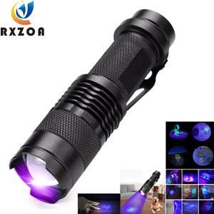 UV Flashlight Ultra Violet Light With Zoom Function Mini UV Light Pet Urine Stains Detector Scorpion Outdoor Lighting