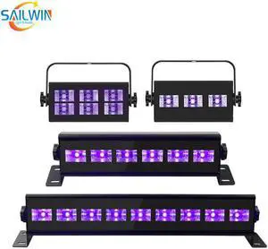 24X3W DMX512 UV LED Wall Light LED Wall Washer Stage LightsLED Lamp LED Bar Black Purple Decoration With Remote Control