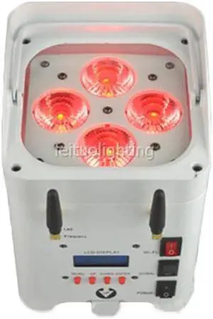 8pcs + Charging Case Smart Wireless Battery Led Par 4 x 12w RGBWA UV 6in1 2.4G Wifi Mobile Phone Control Led Uplight For Wedding