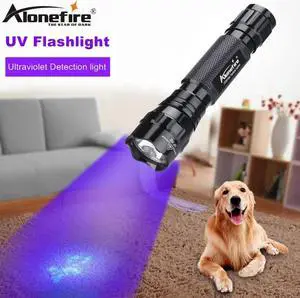 501B High power UV Light 395nm Flashlight Scorpion Cat Dog pet urine Money Ore ID Detection Torch lamp 18650 battery