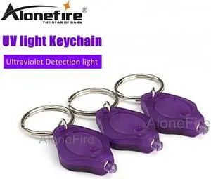 365nm Uv LED Mini Keychain light Id Passports Cat Dog pet urine Money Travel Hotel health Ultraviolet Detector Lamp