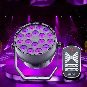 18 LED Stage Lights DMX512 Master-slave Violet Led Laser Projection Lighting Party Club Disco Par Light Stage Lighting Effect