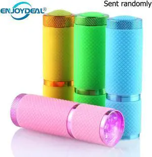 9 LED Flashlight Nail Dryer Curing Gel Lamp Flashlight Torch For UV Gel nail polish dryer Multifunction 395nm AAA Battery