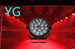 NewMini Aluminum Alloy LED Par 18x18W RGBWA+UV Color Lighting DMX512 Channels For Event Disco Party Nightclub Ballroom Stage