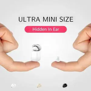 SQRMINI X20 Ultra Mini Wireless Single Earphone Hidden Small Bluetooth 3 hours Music Play Button Control Earbud With Charge Case