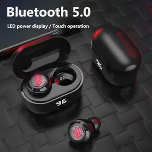 Wireless Bluetooth Earphone Smart Touch Digital Display Headset terproof Wireless Earbuds for Sports Earbuds Gaming