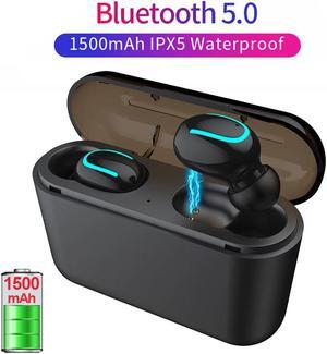 Wireless Bluetooth V5.0 Earphone 5.0 TWS Sport Earbuds Deep Bass In-Ear Gaming Headphones Hands- with Mic Charging bank