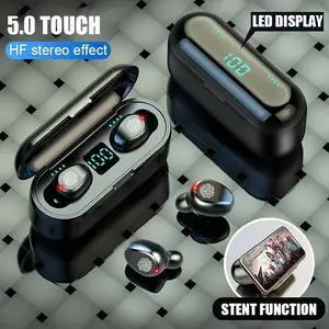 Headphone f9 TWS Bluetooth 5.0 Earphone In Ear Earbud Wireless Sports Gaming Headset With Charging Case for Xiomi Phones